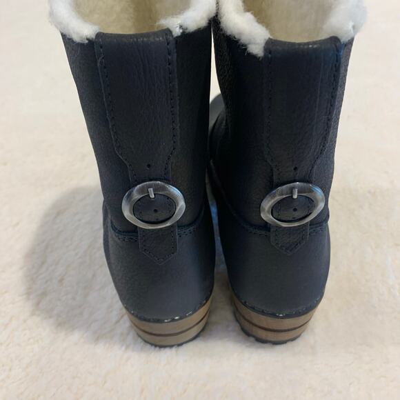 Sanita Womens Silkan Leather Clog Boots 39 Black with Wool Lining Made in Poland - Picture 5 of 6